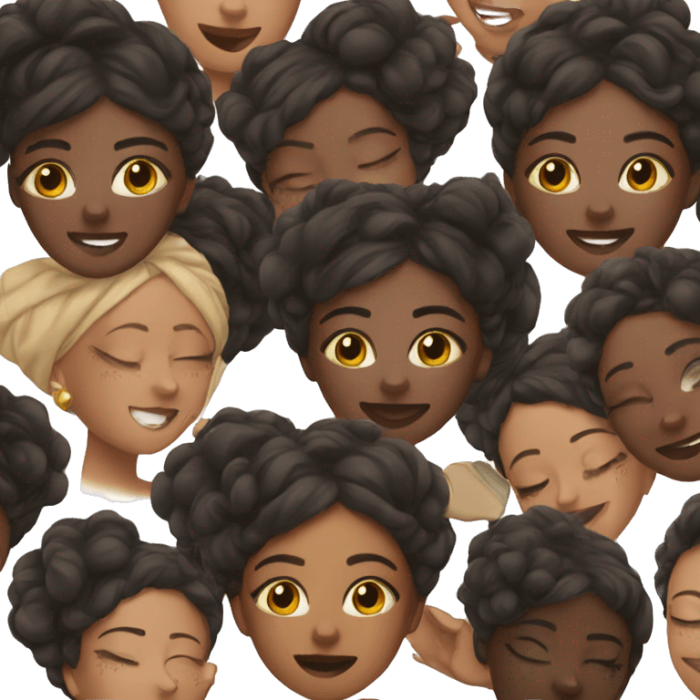 Black girl do skincare emoji