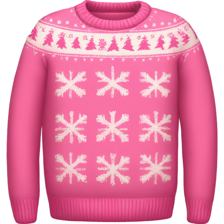 Pink Christmas sweater emoji