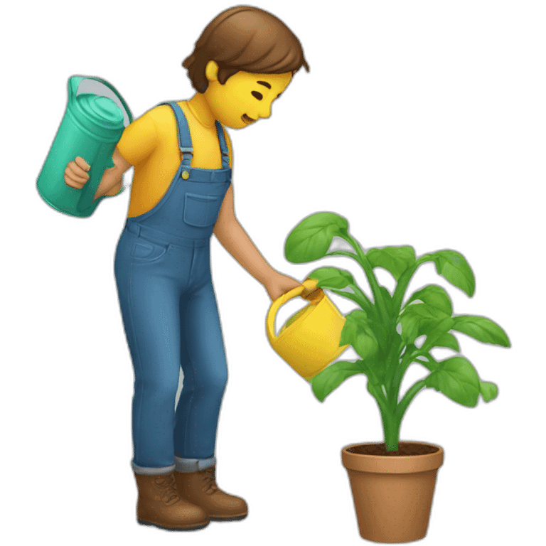 a person watering a plant emoji