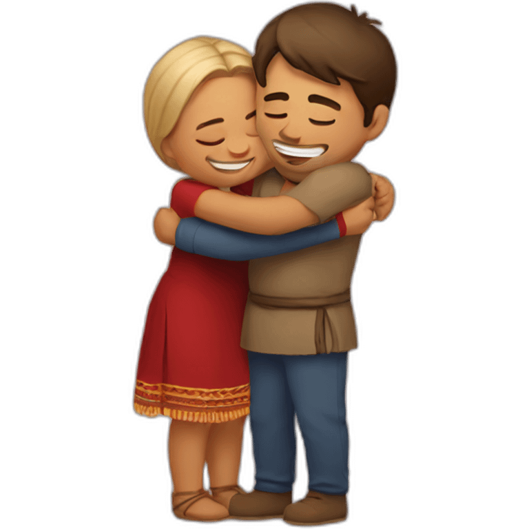 russian hugs indian emoji