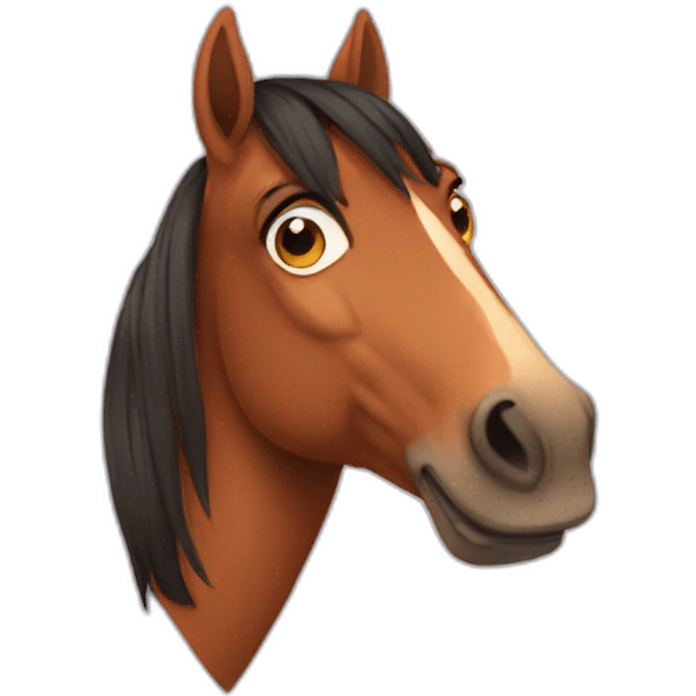 horse but annoyed emoji