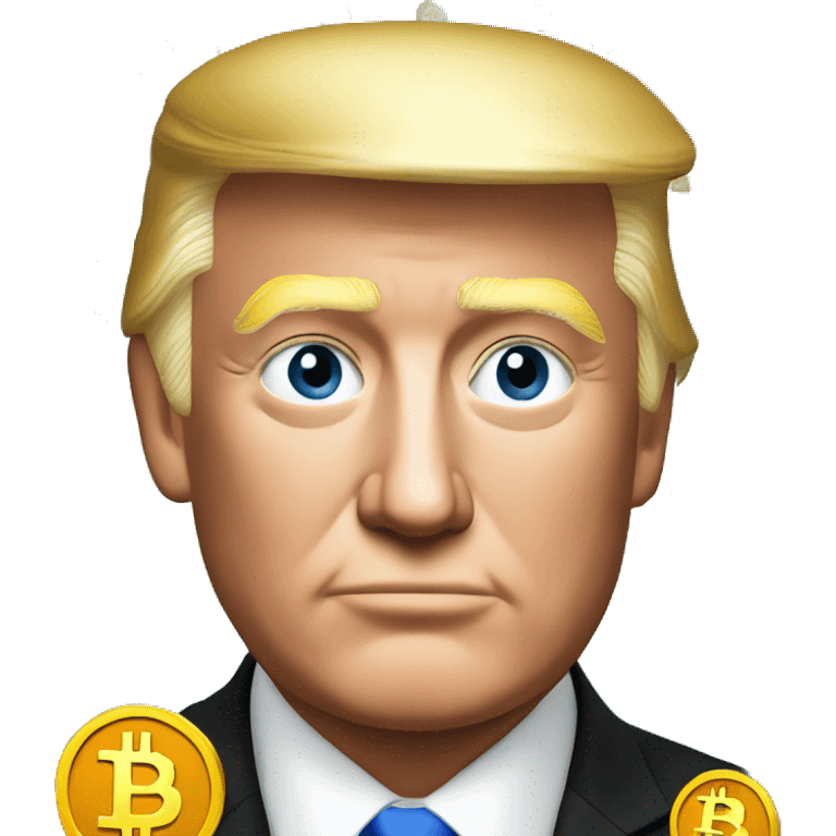 Trump with Bitcoin emoji