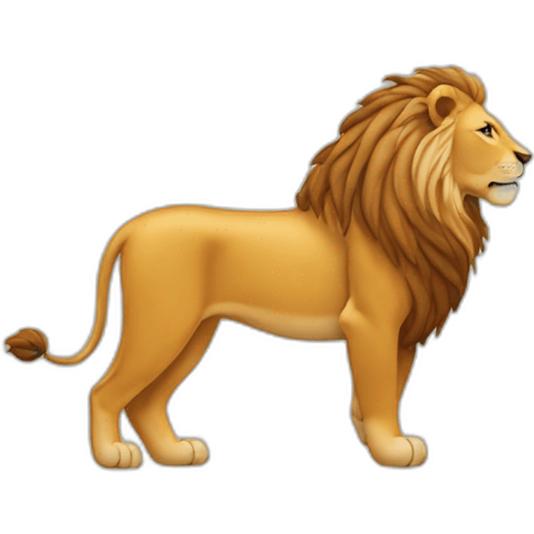 The contour of a lion emoji