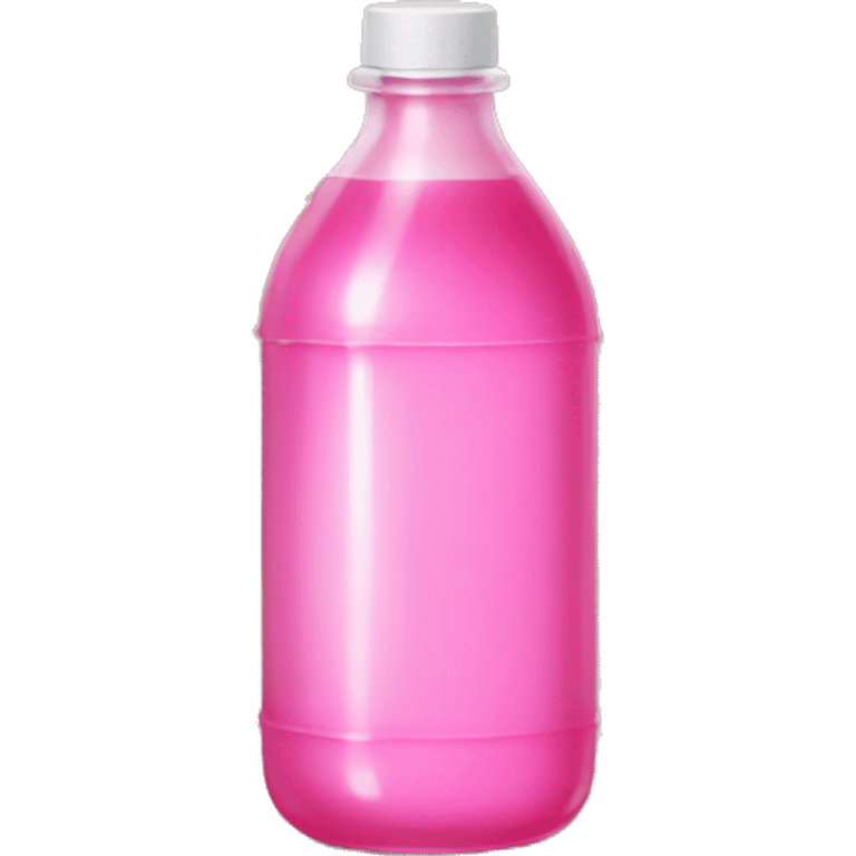 plastic bottle with crystaline pink liquid emoji