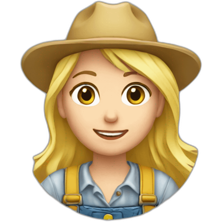 blonde farmer girl coin emoji