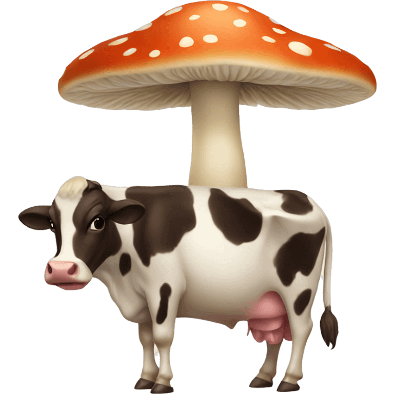 Mushroom cow emoji