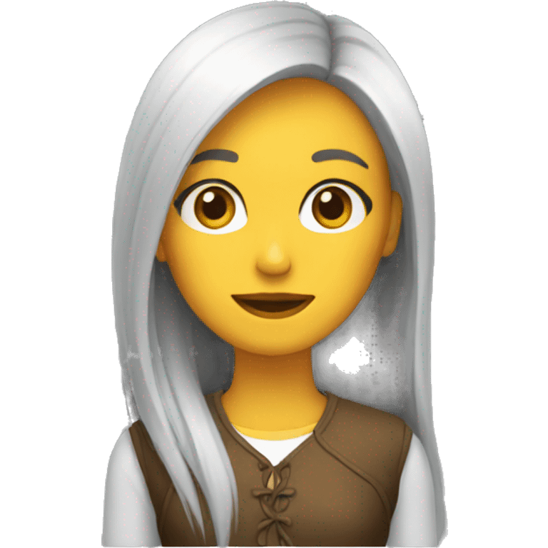 Mujer pelo  largo emoji