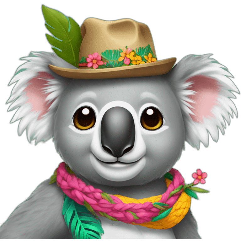 koala avec un chapeaux hippie Mexique emoji