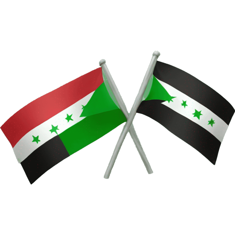 Iraq flag with green stars  emoji