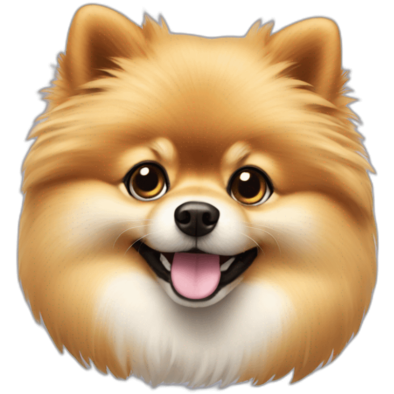 Pomeranian making money emoji