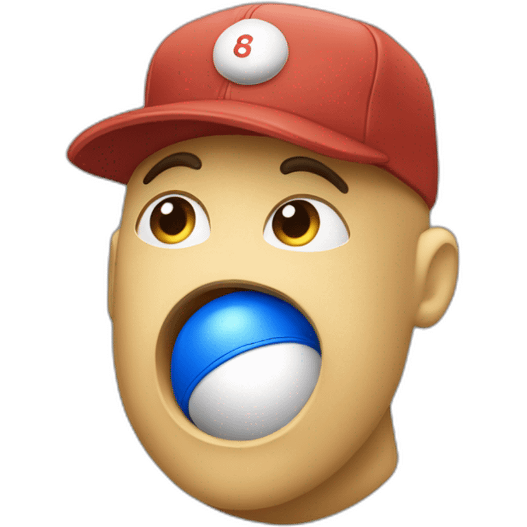 Sisyphus with a blue baseball cap emoji