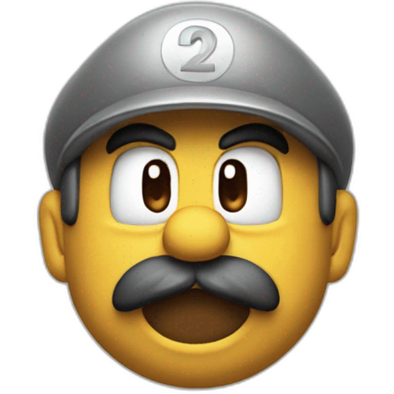 Metal mario shrugging emoji