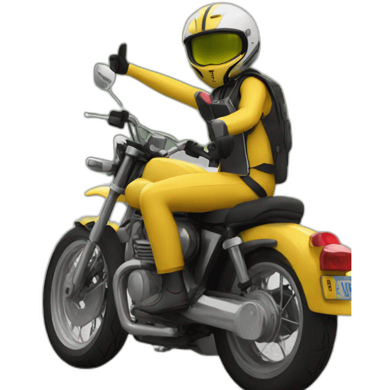 Chat sur une moto emoji