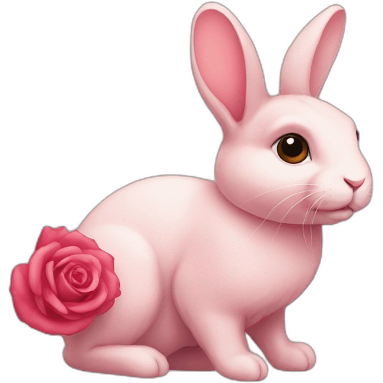 Rose rabbit emoji