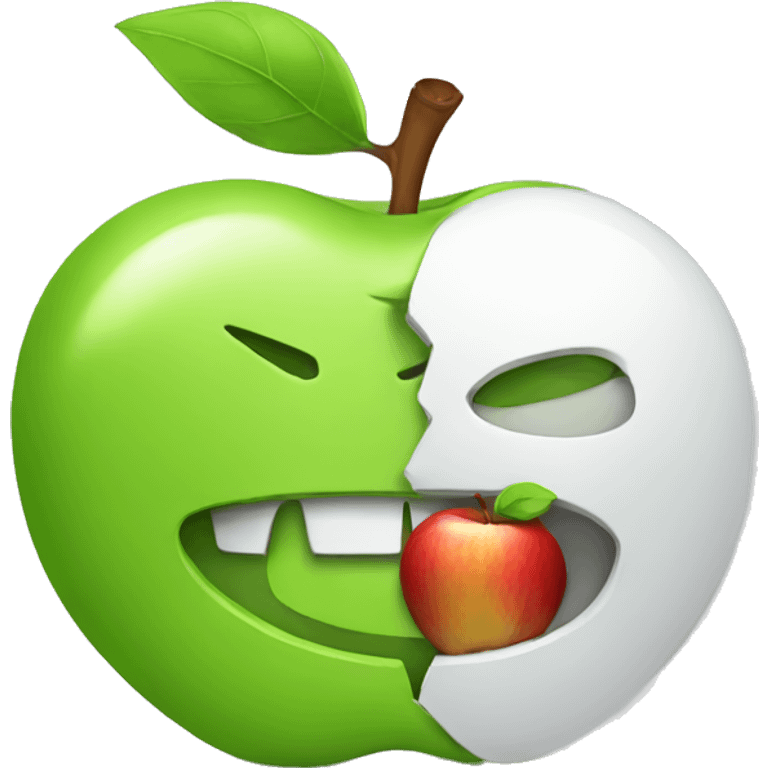 apple eating android emoji