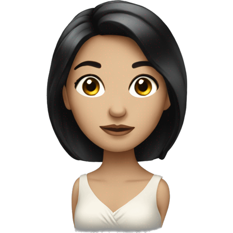 elegant girl with black hair emoji