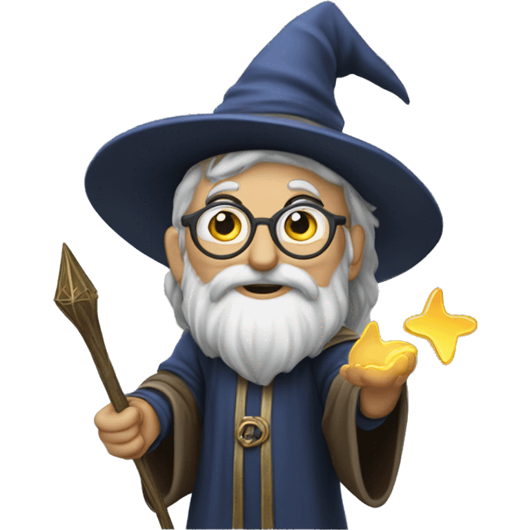 wizard forecasting a chart with an up and to the right tren emoji