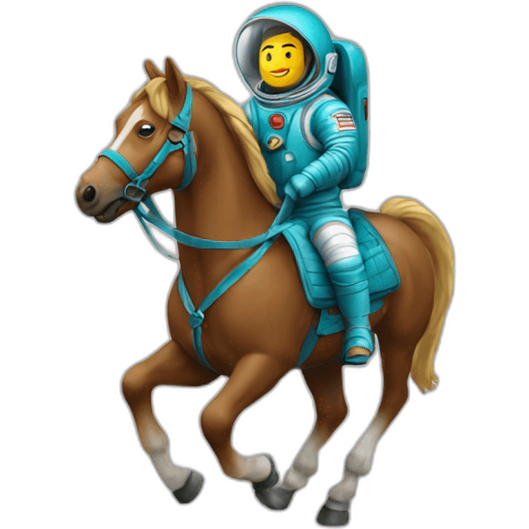 Kazakh cosmonaut on horse emoji