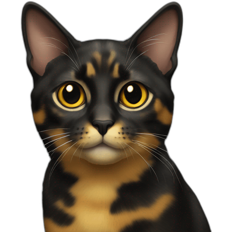 Black and yellow Tortoiseshell cat emoji