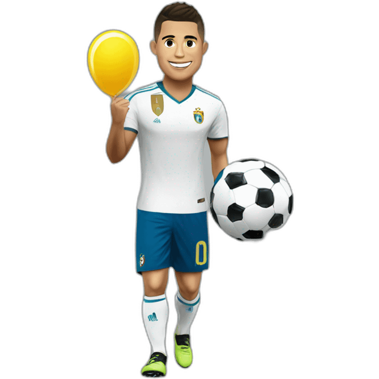 Ronaldo avec un ballon emoji