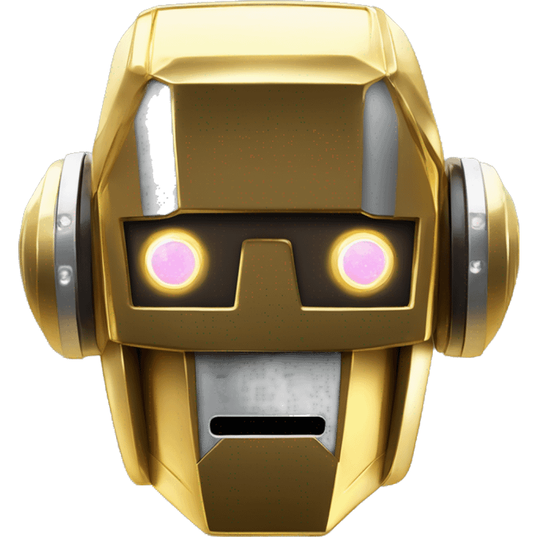 Sparkling Gold variant DaftPunk-style robot talk box emoji