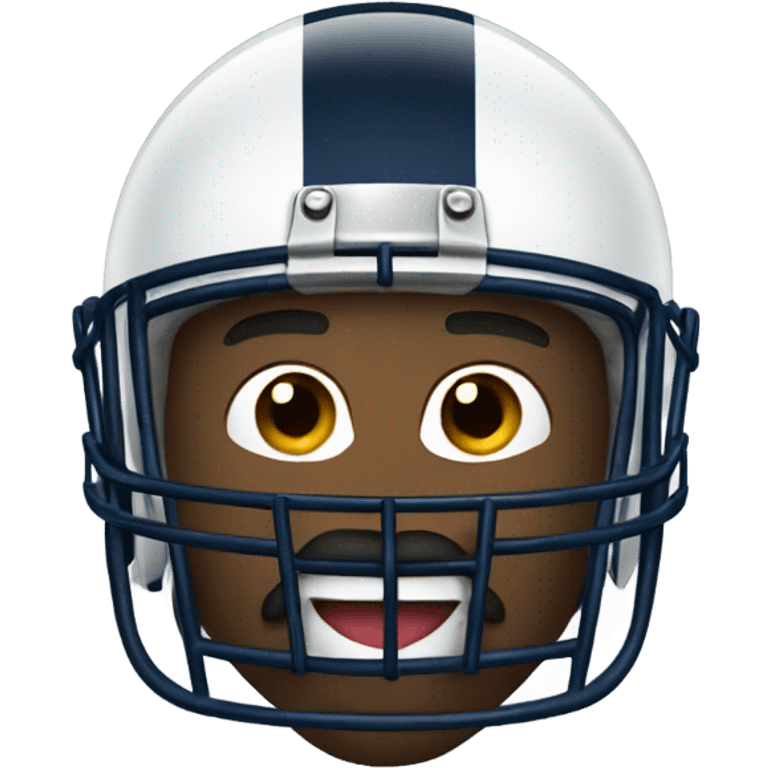 Man with mustache with mouthpiece with football helmet  emoji