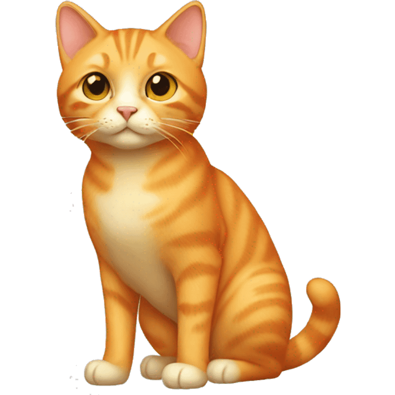 light orange cat, full body emoji