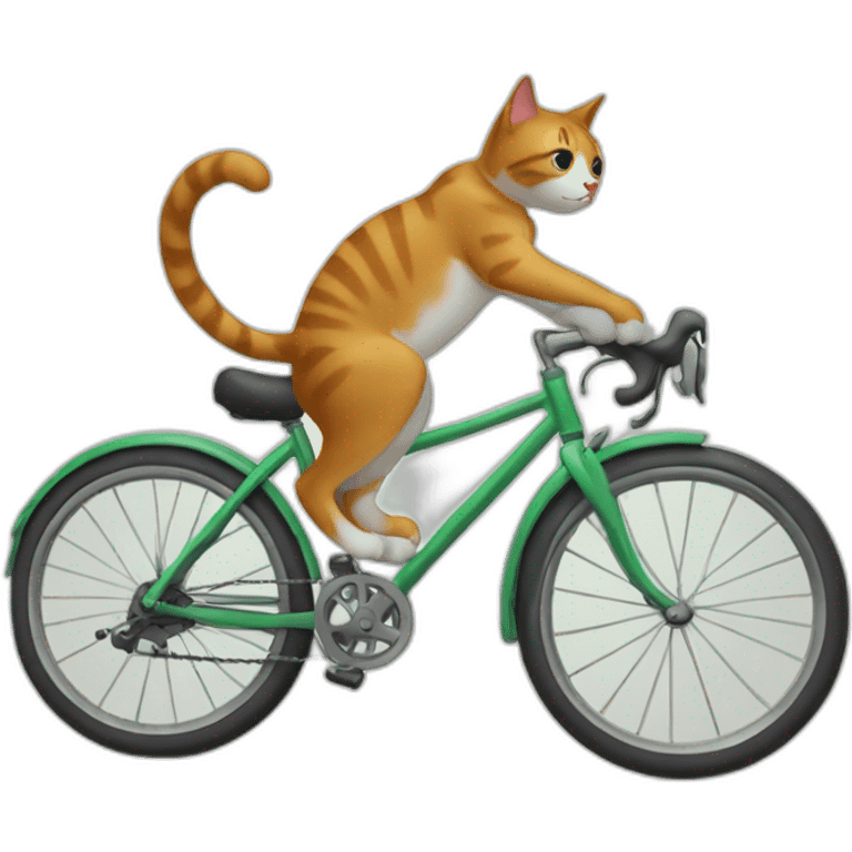 Cat rinding a bike emoji