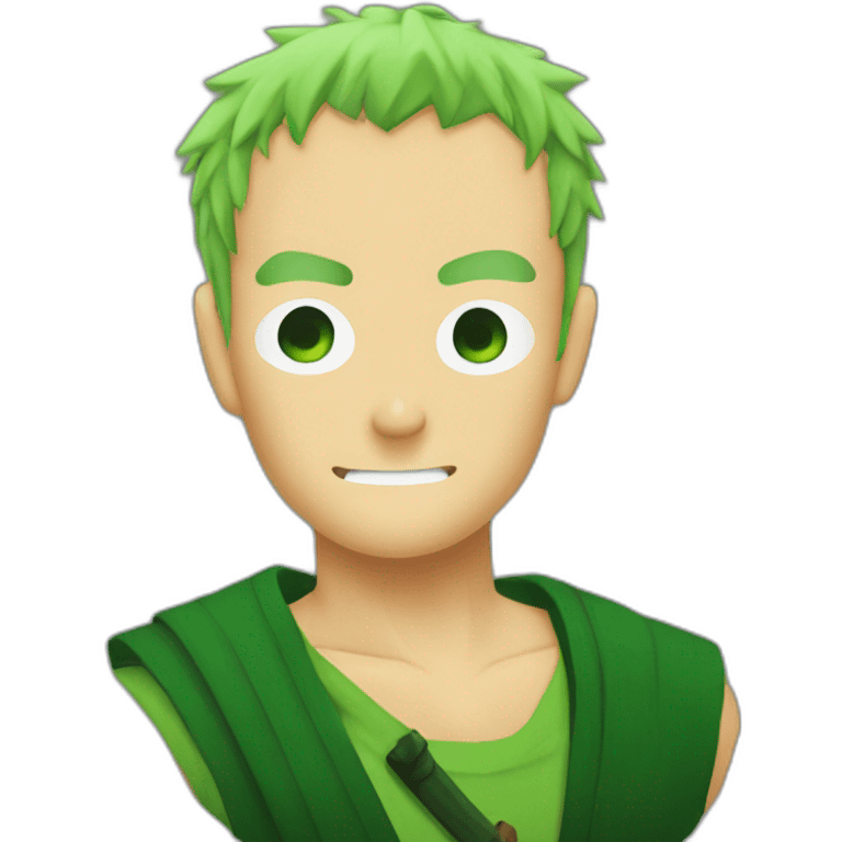 Zoro drink a beer emoji