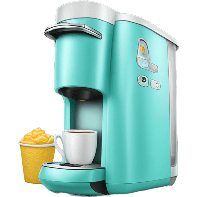 Realistic tiffany blue keurig machine emoji