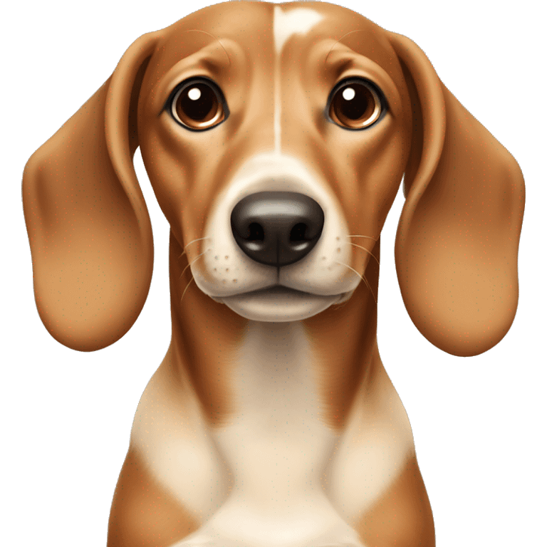 brown and cream dacshund emoji