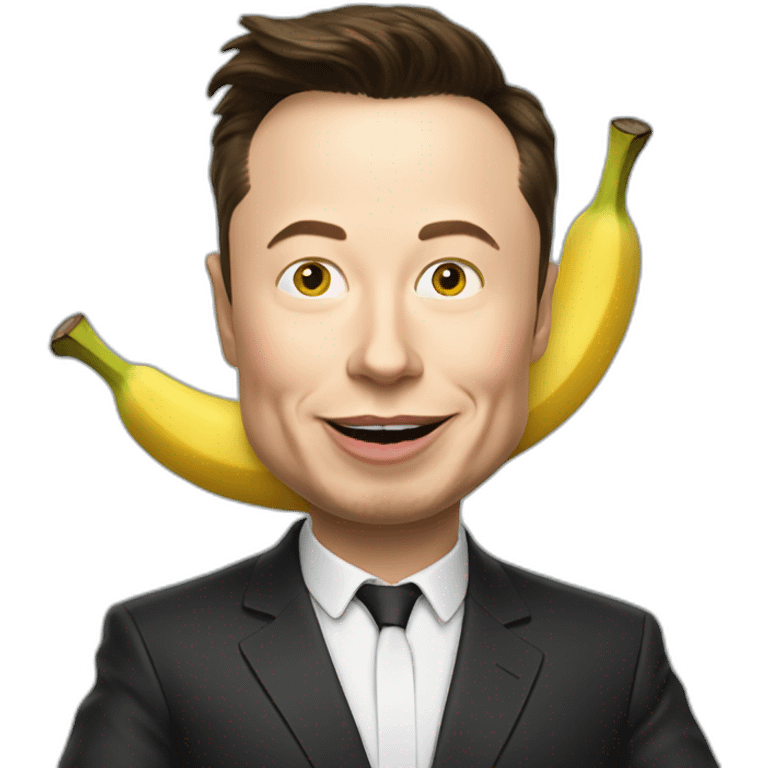 elon Musk eat banana emoji