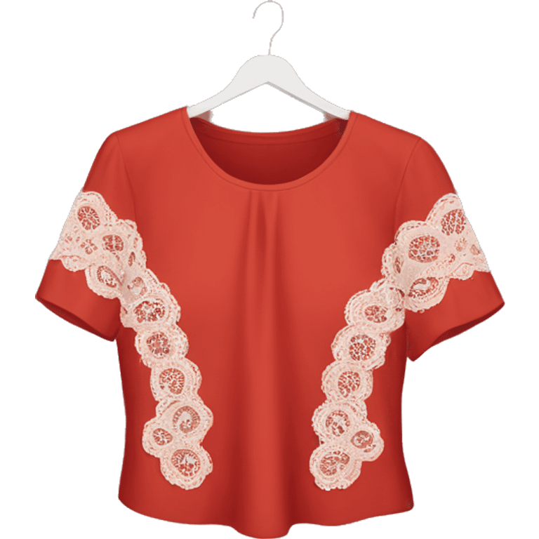 Red top with lace emoji