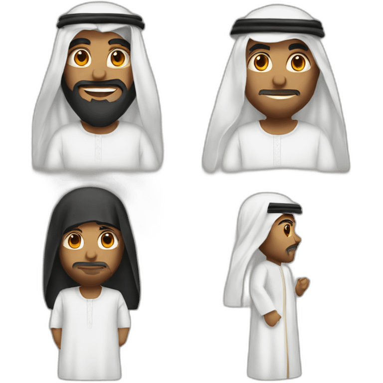 Saudi wearing a white thobe, and a red shmagh emoji