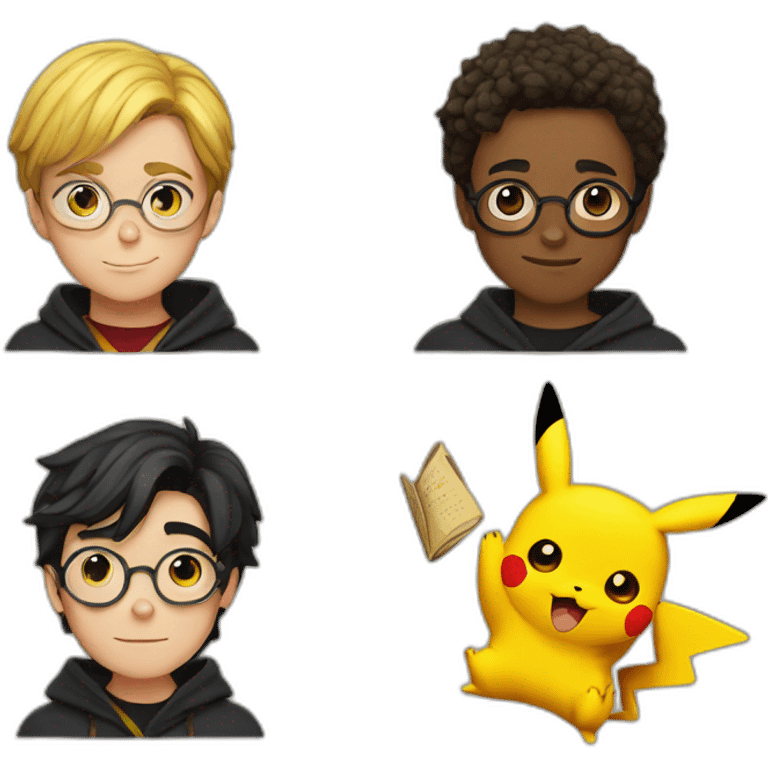 Harry Potter play with pikachu emoji