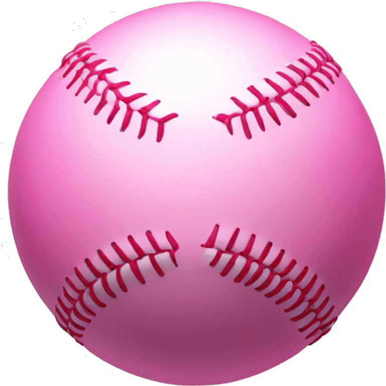 Pink realistic baseball x 1  emoji