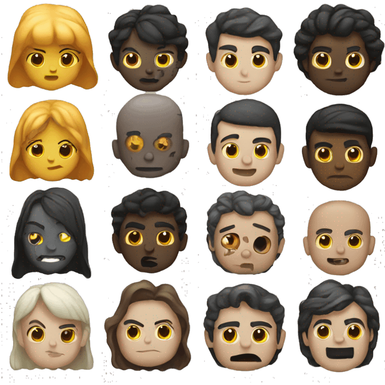 personajes de Halloween moteros emoji