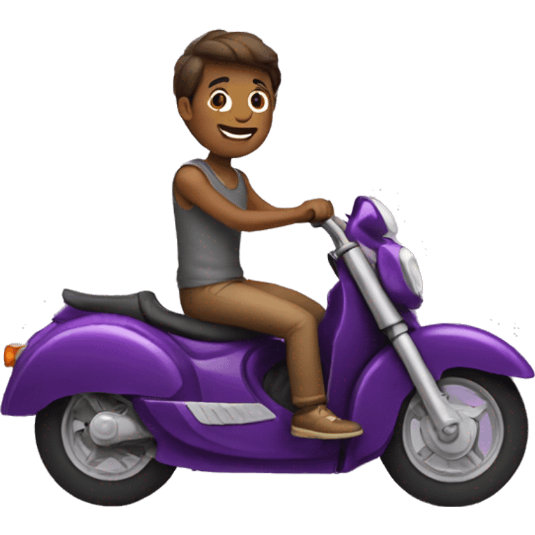 Guy riding eggplant emoji