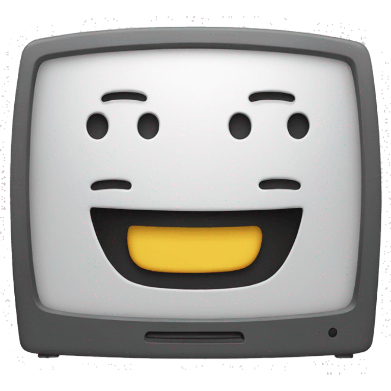 Computer with happy face emoji  emoji