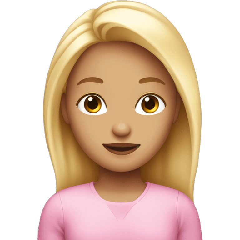 Pink blond girl emoji