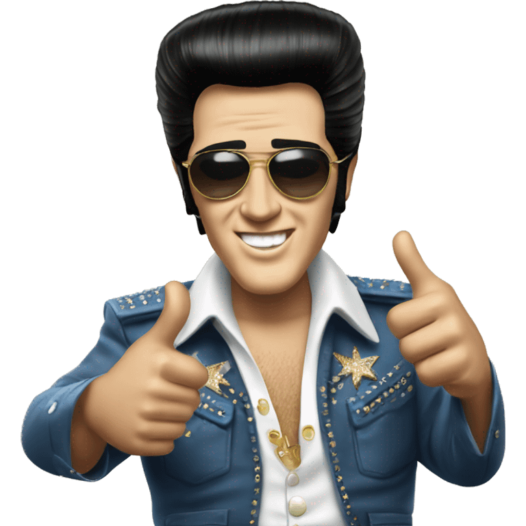 rock n roll elvis presley giving thumbs up emoji