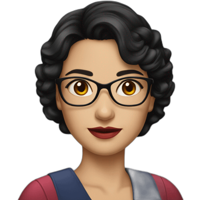 Canadian baroness with black hair from Edmonton Alberta  emoji