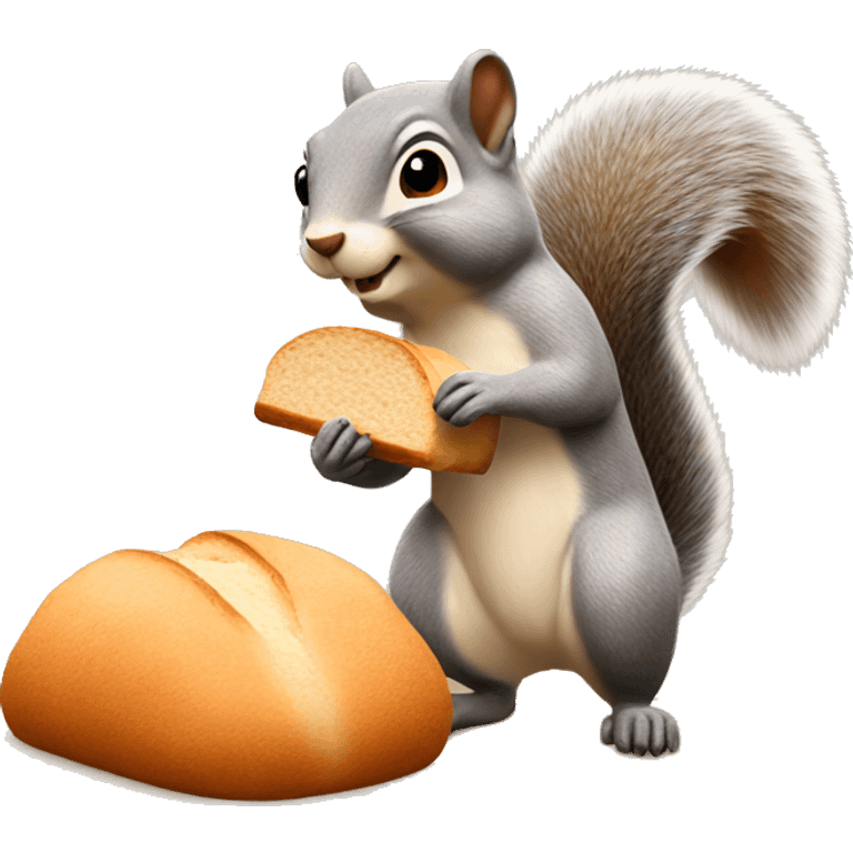 squirrel buying bread emoji