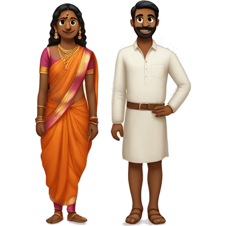 Gujurati man and Kerala man queer couple emoji