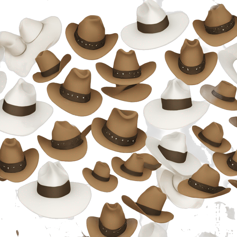 cowgirl hats white emoji