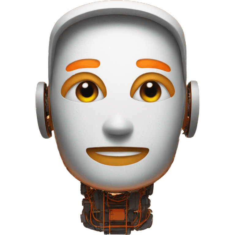 AI chatbot in orange emoji