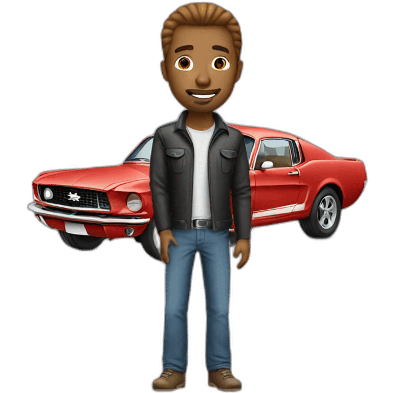 Man with mustang emoji