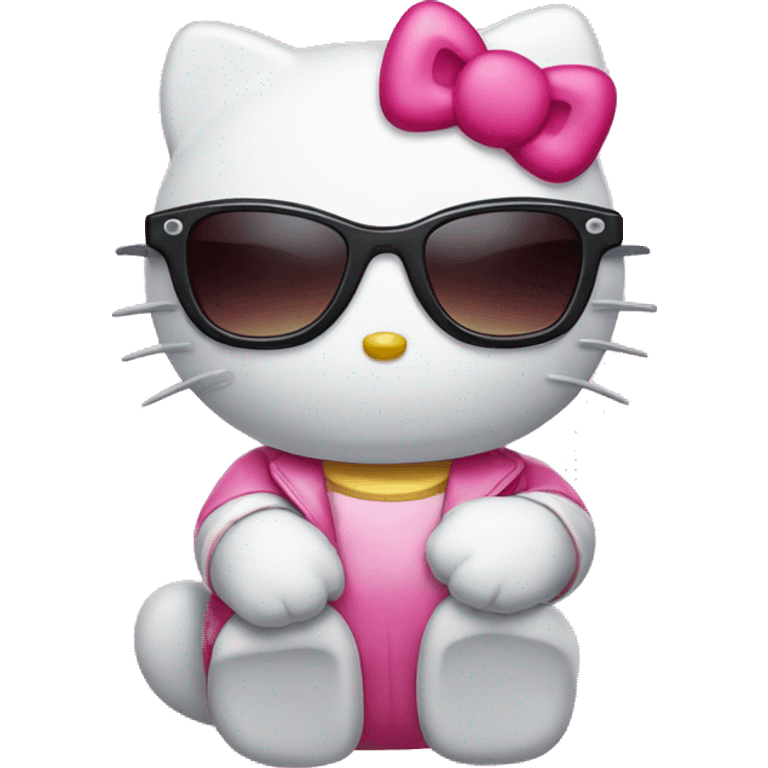 hello kitty with sunglasses  emoji