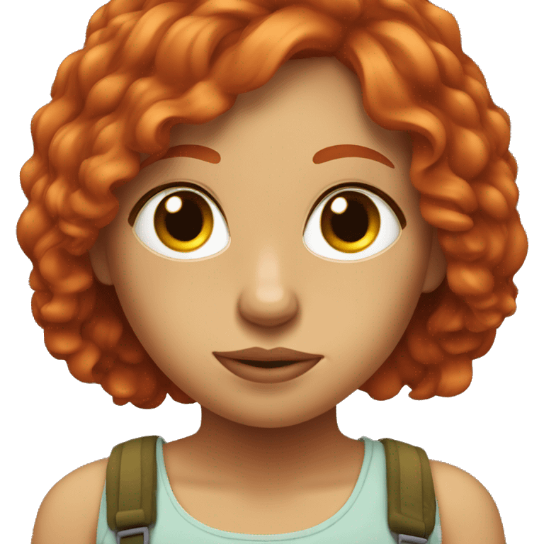 red haired médium skinned resting girl emoji