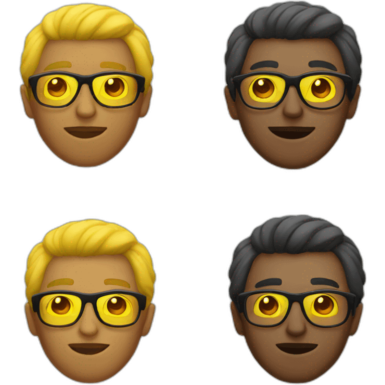 Man with yellow glasses emoji